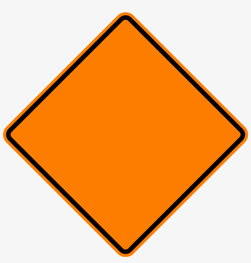 Diamond Warning Sign, transparent png download