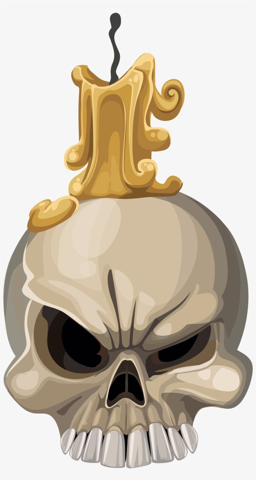 Skull With Candle Png, transparent png download