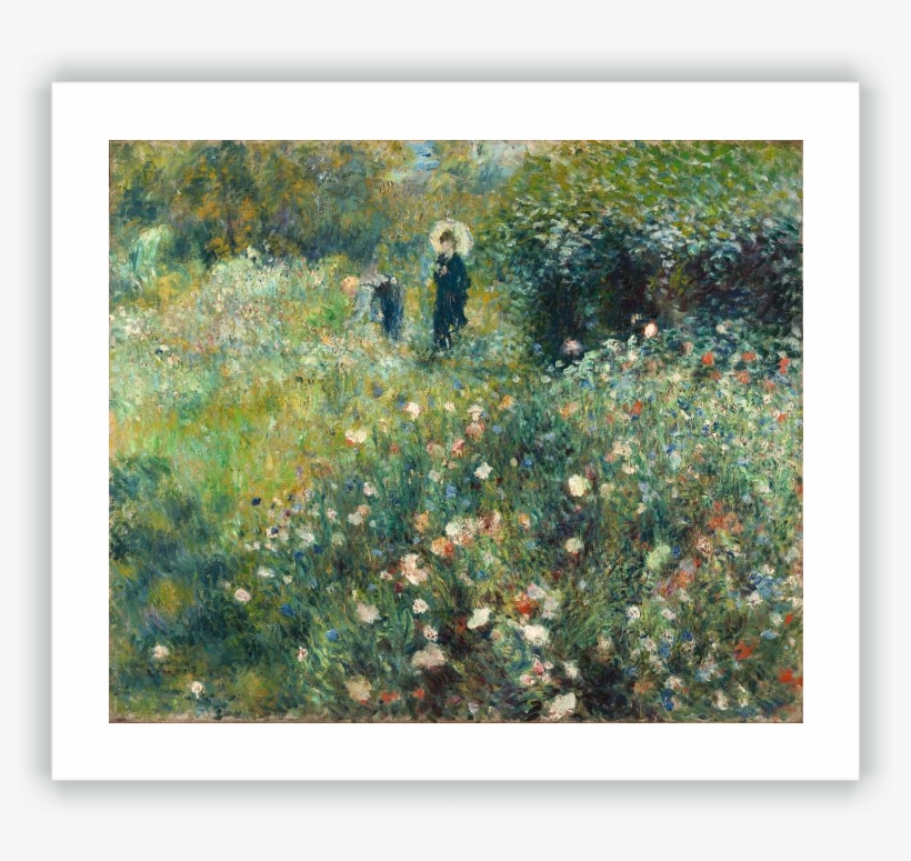 Mujer Con Sombrilla En Un Jardín - Giclee Painting: Renoir's Woman With A Parasol, transparent png download