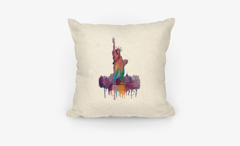 Statue Of Liberty Watercolor Pillow - Statue Of Liberty, transparent png download