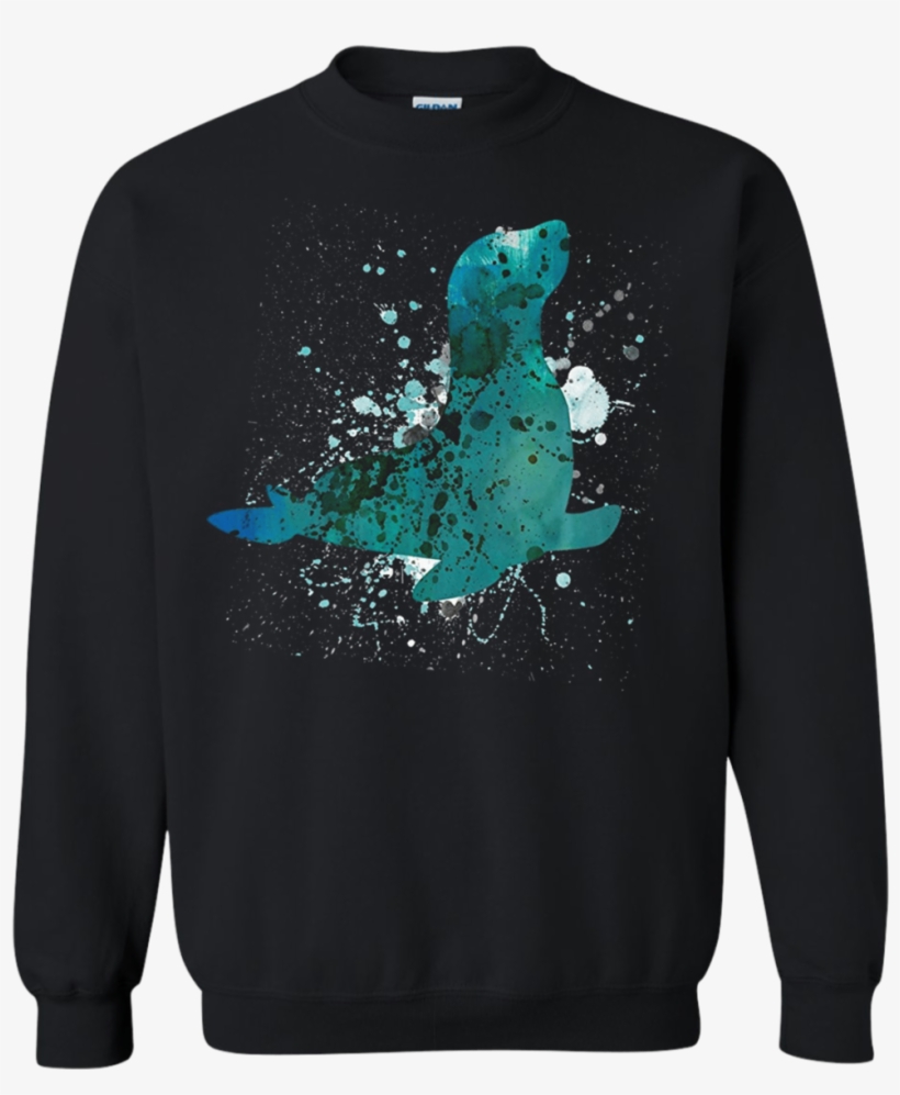 Sea Lion Watercolor T Shirt Hoodie Sweater - Christmas Jumper, transparent png download