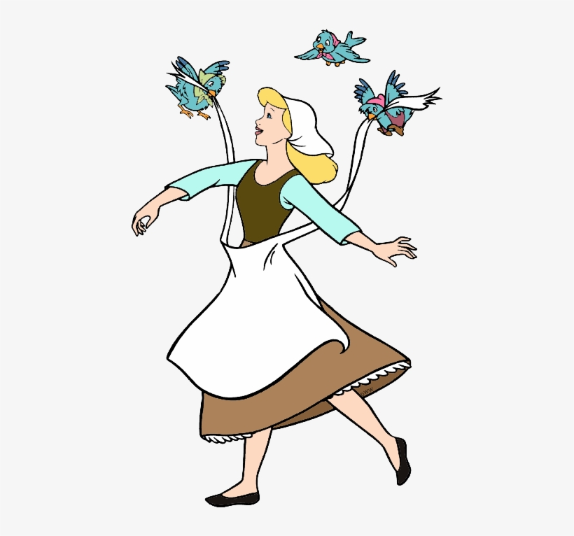 Cinderella, Mice And Birds Clip Art - Cinderella And The Birds, transparent png download