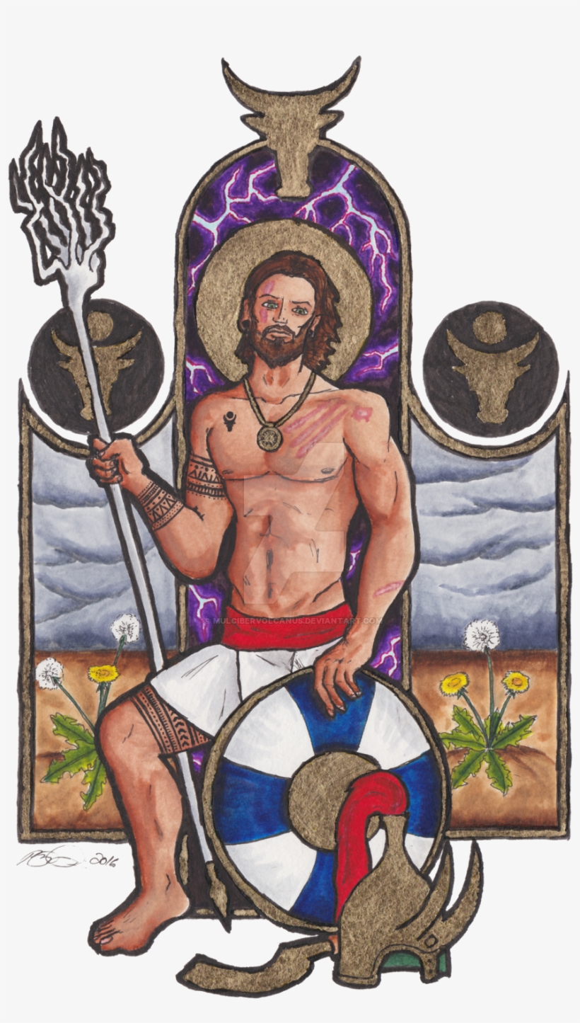 Rider On The Clouds By Mulcibervolcanus Ḥăḏaḏ, Canaanite - Cartoon, transparent png download