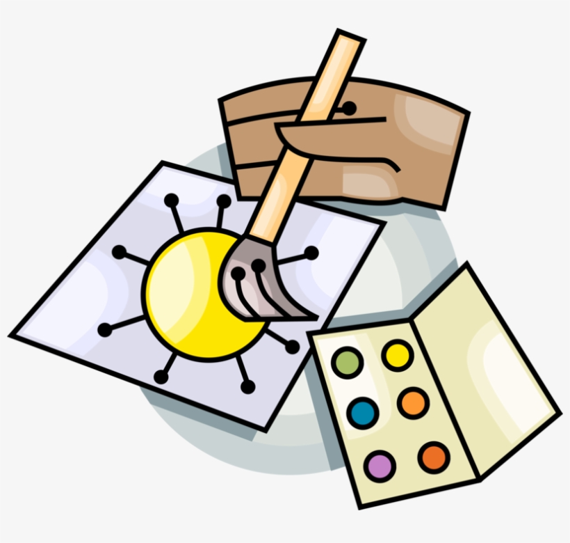 Vector Illustration Of Visual Arts Artist's Paintbrush,, transparent png download