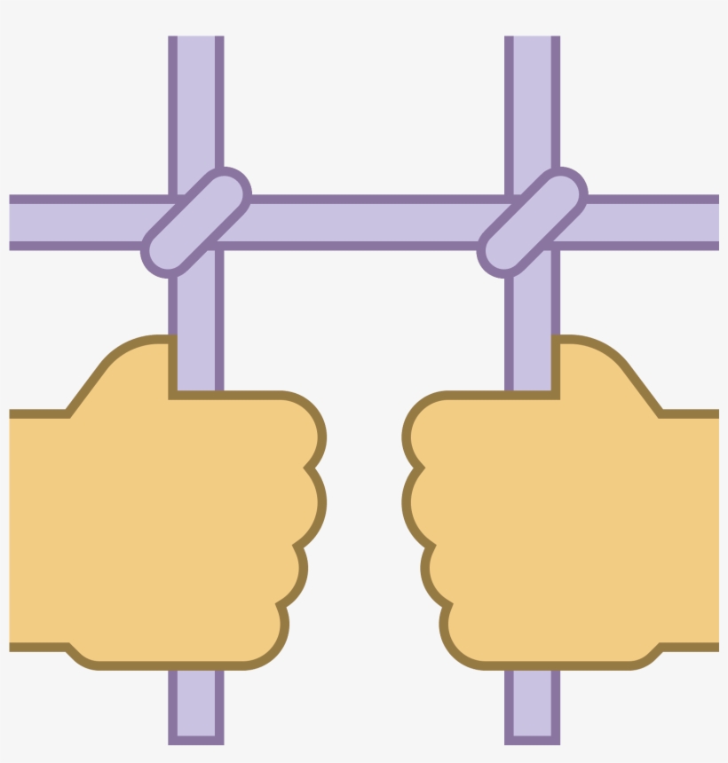 The Image Is Of Two Hands That Are Grasping Bars - Prisoner, transparent png download