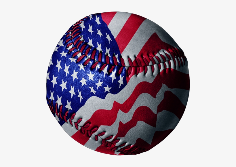 Baseball Clipart American Flag - American Flag Baseball Clipart, transparent png download