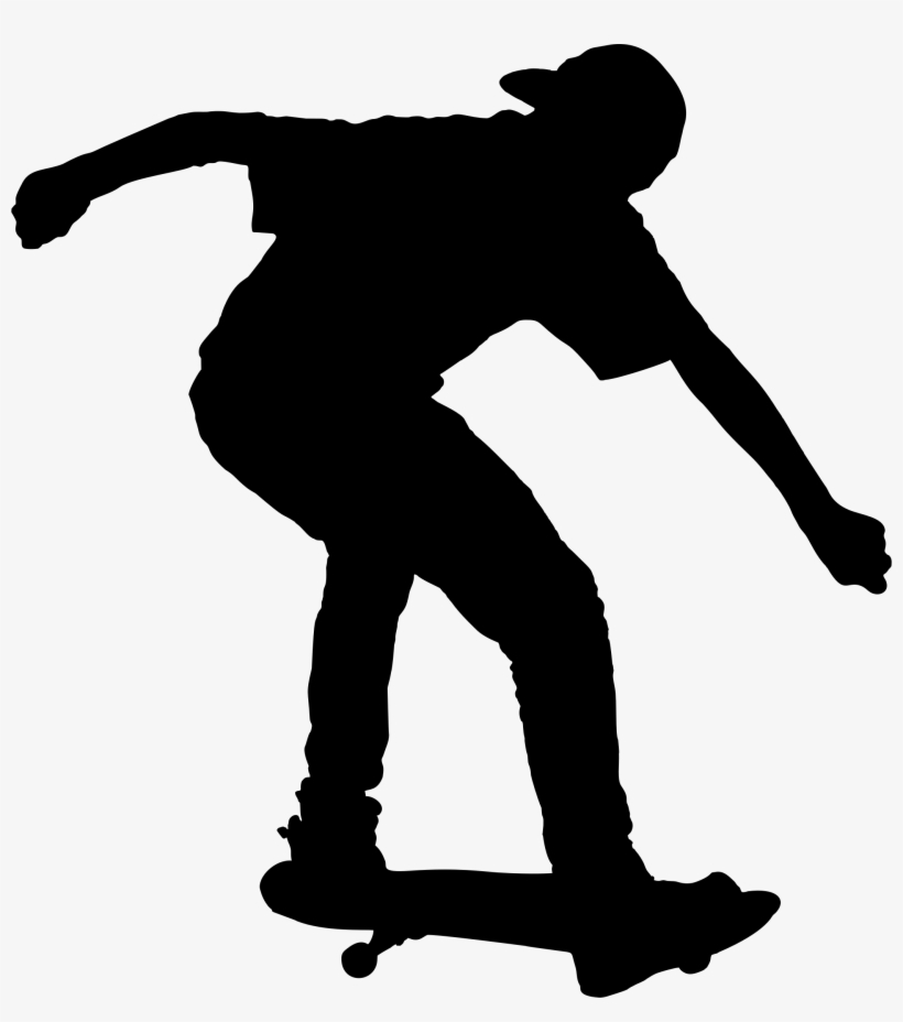 This Free Icons Png Design Of Boy On Skateboard Silhouette, transparent png download