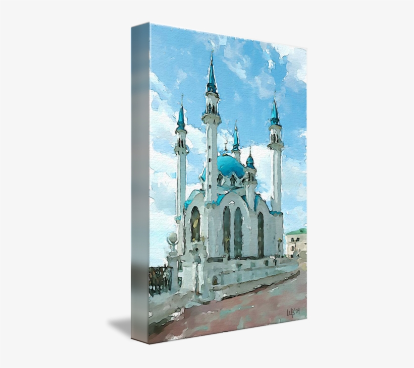 Qolsharif Mosque By Vitaly Shchukin - Watercolor Paintings, transparent png download