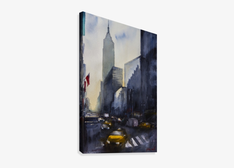 New York Avenue Usa Canvas Print - Skyscraper, transparent png download