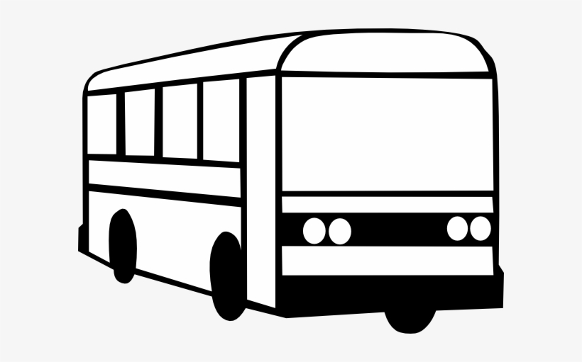 Bus - Bus Clipart Black And White, transparent png download