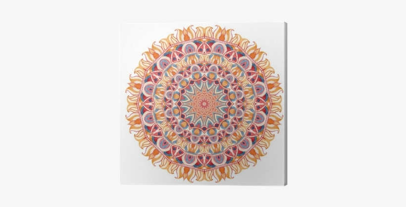 Watercolor Mandala With Sacred Geometry - Gallery Direct Watercolor Mandala I, White, transparent png download