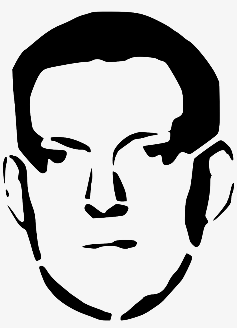 Internet Meme Clipart Png - Outline Male Face Png, transparent png download