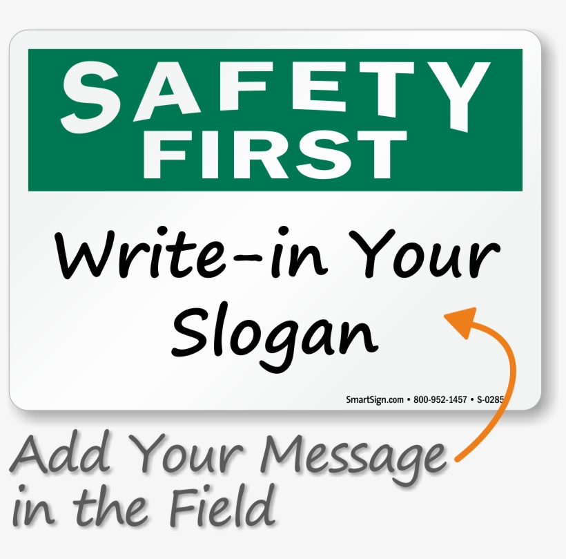 Osha Safety First Sign - Caution (blank), Dry Erase Aluminum 40 Mil Sign, 14", transparent png download