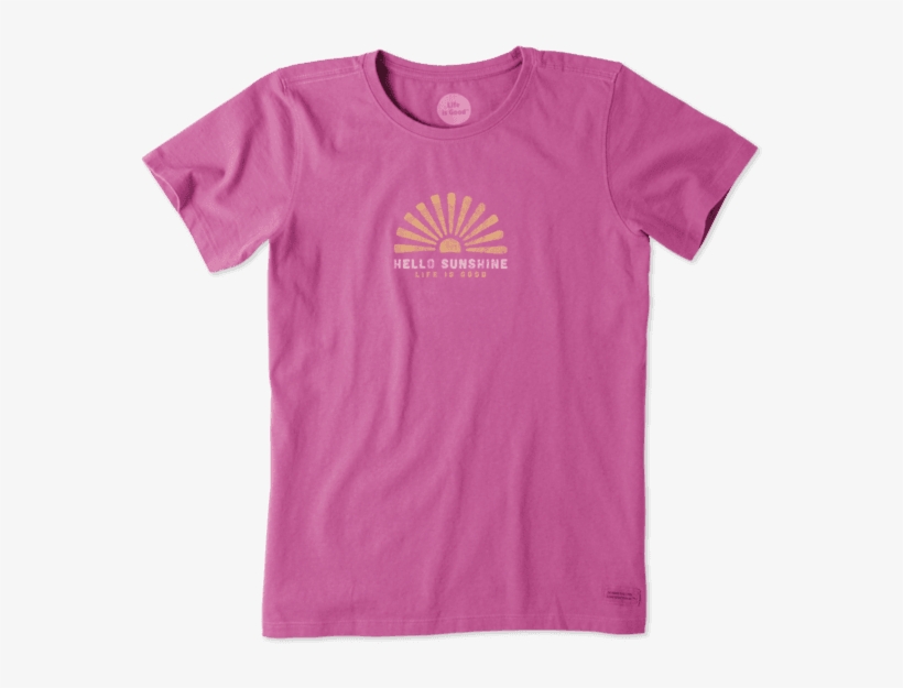 Women's Hello Sun Rays Crusher Tee - Life Is Good Shirts Women's, transparent png download