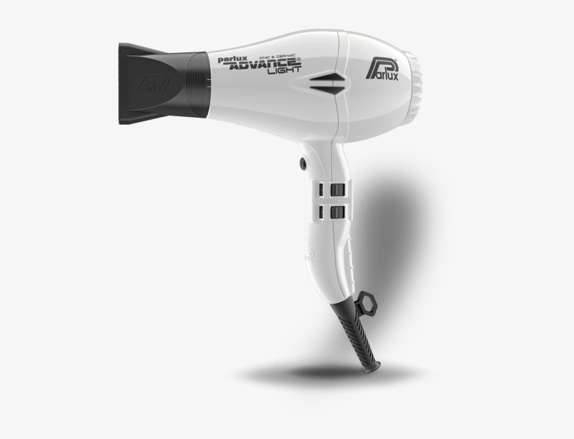 Parlux Advance Light Hair Dryer - Parlux Advance Light Ceramic Ionic Hair Dryer - White, transparent png download