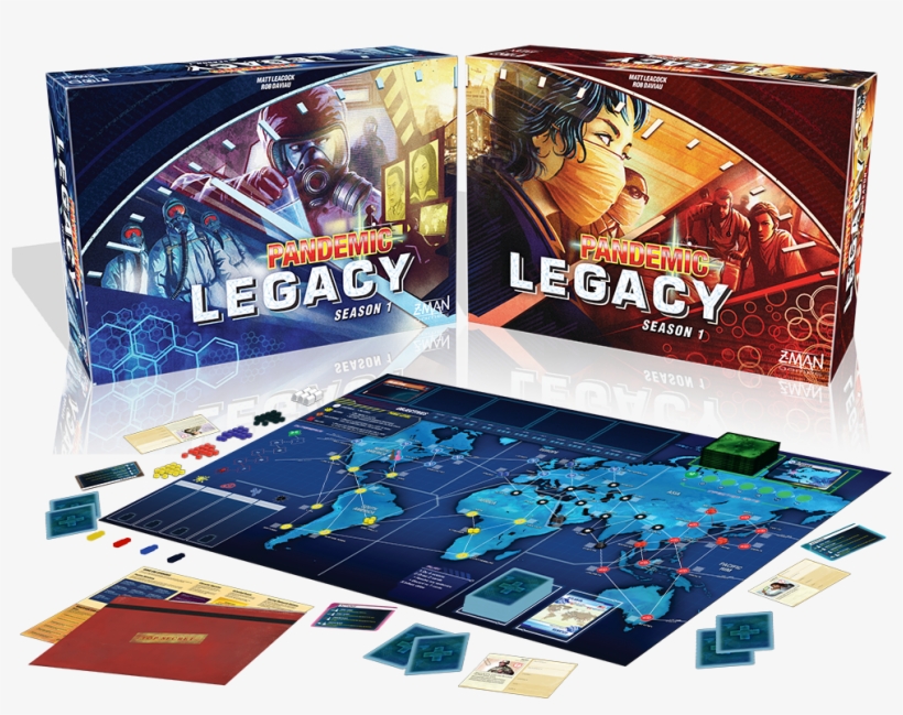 Pandemiclegacy12 - Z Man Games Pandemic Legacy Season 1 Blue Edition, transparent png download