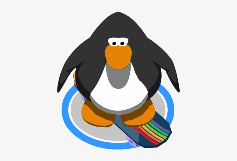 Rainbow Board In-game - Club Penguin Mohawk, transparent png download