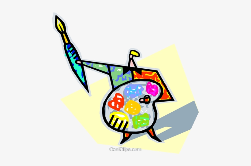 Human Form With Artist Palette And Brush Royalty Free - Pennello E Tavolozza Png, transparent png download