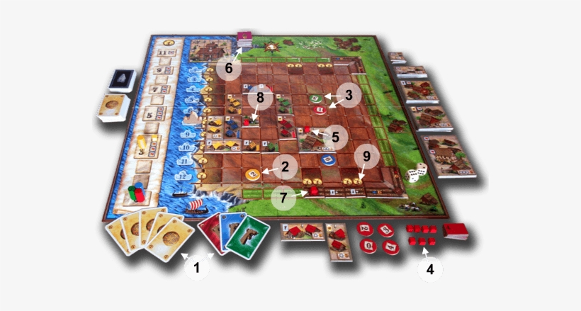 Elasund - Spielaufbau - Catan Adventures - Elasund: The First City, transparent png download