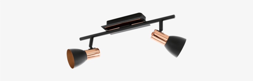 079494585 Barnham 2 Light Led Spotlight Matt Black - Eglo Barnham, transparent png download