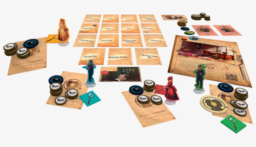 Watson And Holmes Board Game Pieces - Asmodee Watson And Holmes, transparent png download