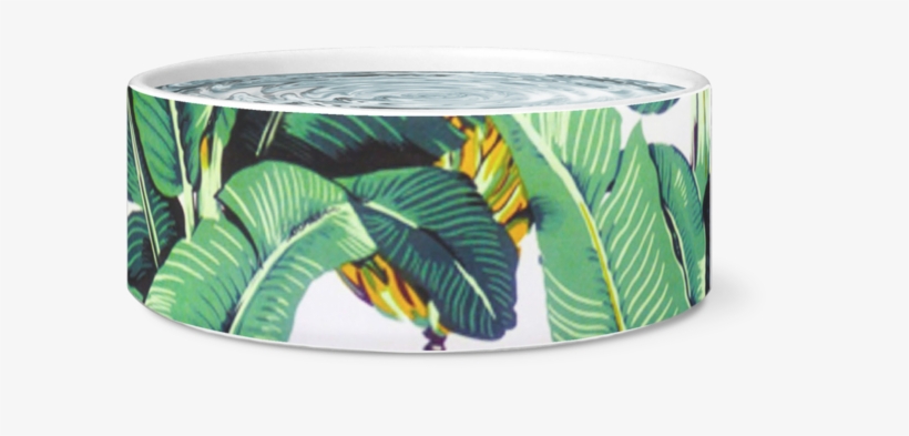 Tropical Banana Leaf Pet Bowl - La Isla De La Martinica Wall Clock -, transparent png download