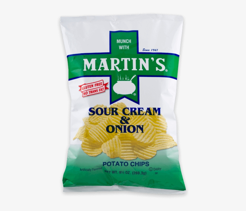 Martin's Sour Cream & Onion Potato Chips - Martin's Sour Cream & Onion Potato Chips 9.5 Ounces, transparent png download
