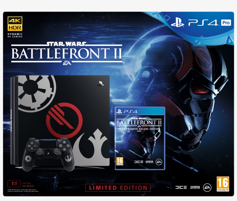 Playstation 4 Pro Star Wars Battlefront 2 Special Edition - Playstation 4 Battlefront 2, transparent png download