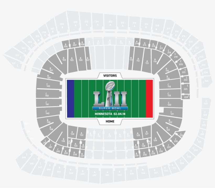 Super Bowl 2018 Seating Chart, transparent png download