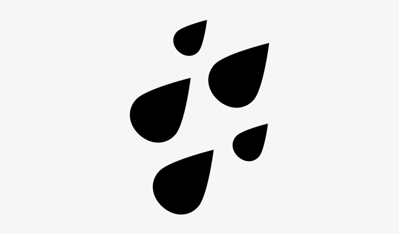 Pin Rain Drop Clipart Black And White - Rain Drops Vector Art, transparent png download