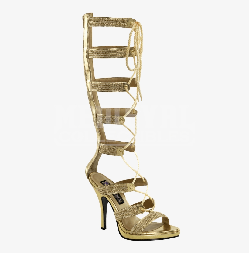 Golden High Heel Gladiator Sandals - "golden High Heel Gladiator Sandals", transparent png download