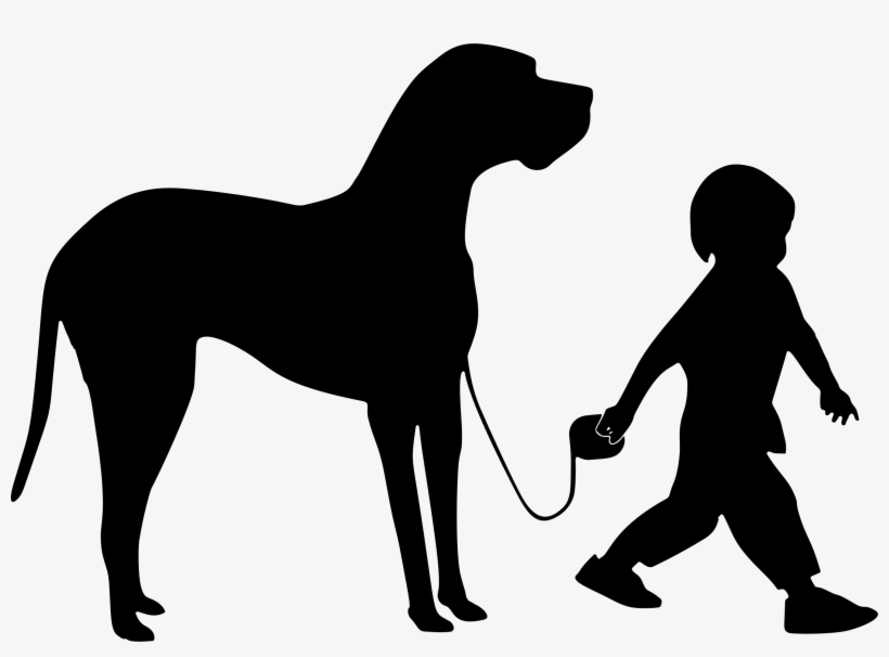 Rough Collie Silhouette At Getdrawings - Silhouette Boy And Dog, transparent png download