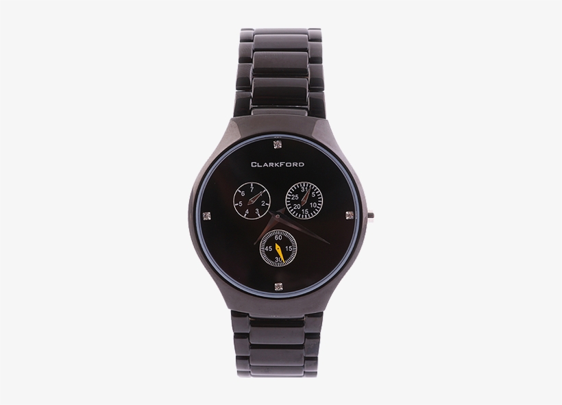 Clarkford Round Dial Chain Watch Black - Watch, transparent png download