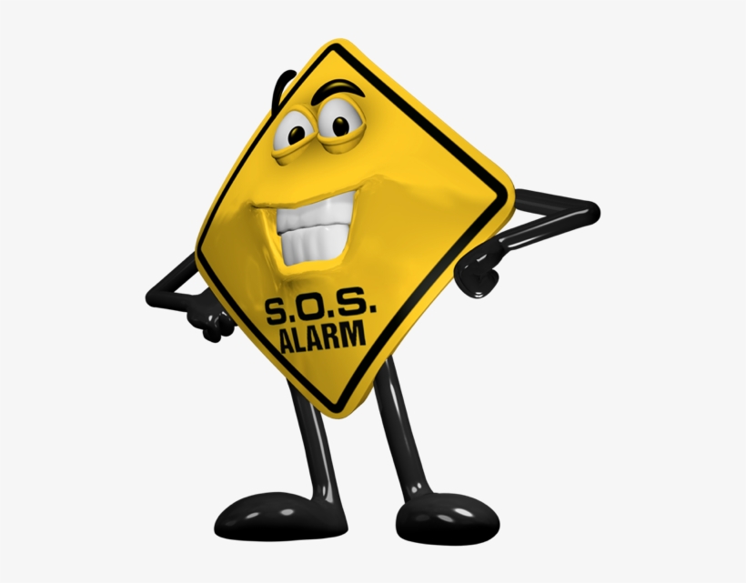 Door Stickermannobackground - Sos Alarm, transparent png download
