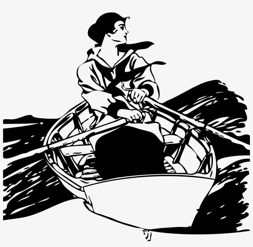 This Free Icons Png Design Of Girl In Rowboat, transparent png download