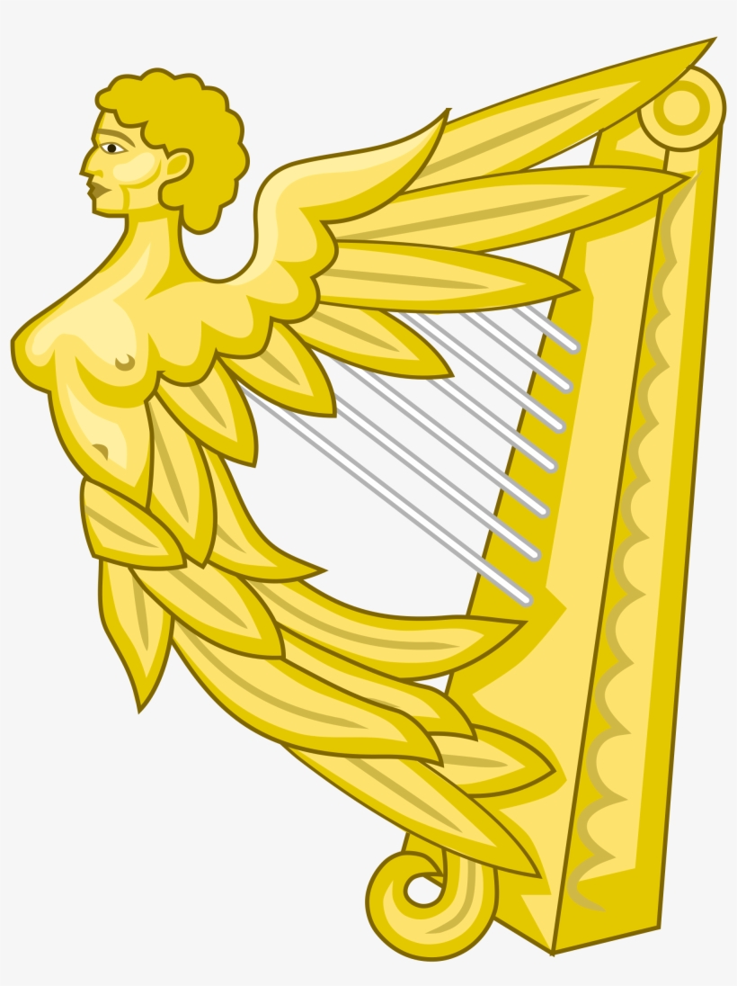 Open - Irish Harp Svg, transparent png download