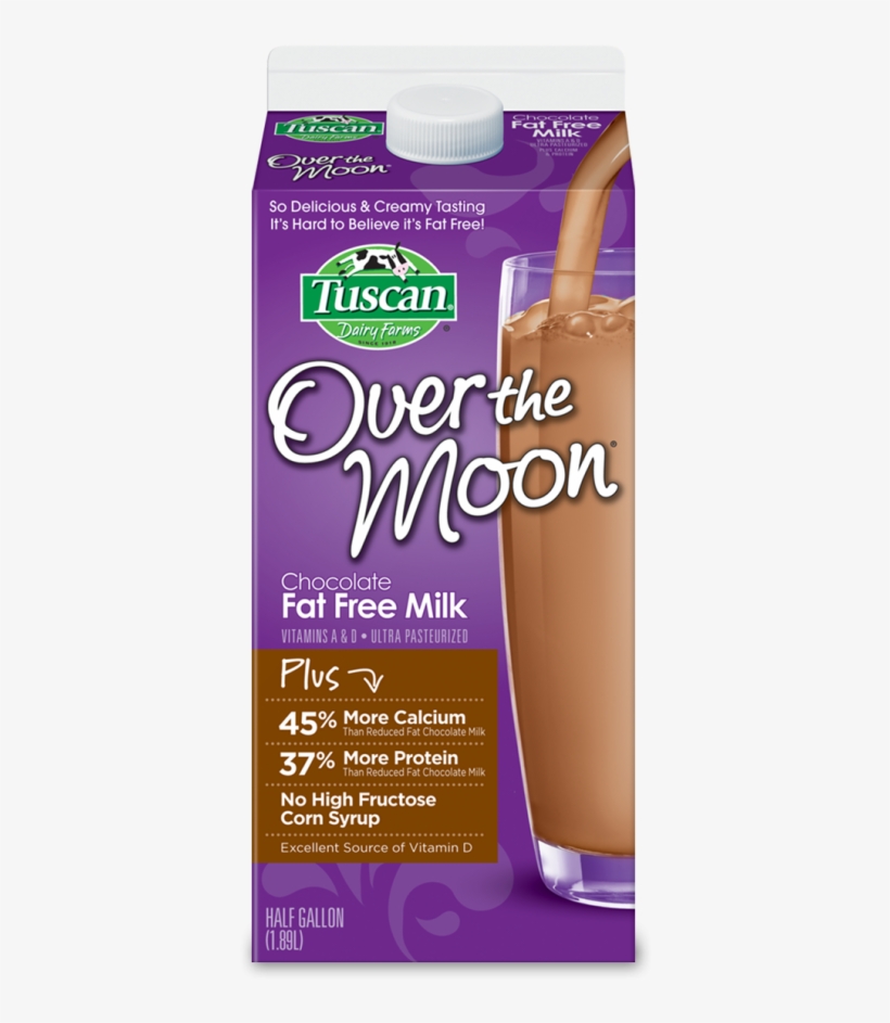 Over The Moon® Chocolate Fat Free Milk - Tuscan Half & Half - 1 Qt, transparent png download