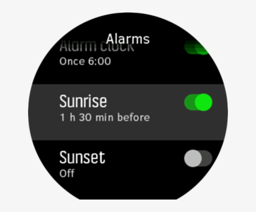 Sunrisesunset Alarm Toggle Spartan - Suunto Spartan Sport, transparent png download