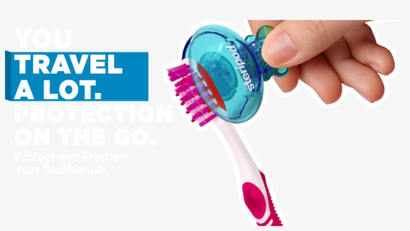 Steripod Clip-on Toothbrush Protector (2 Pack Pink, transparent png download