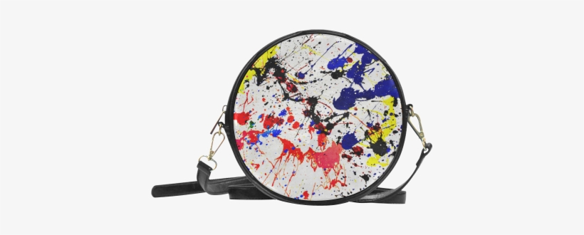 Blue & Red Paint Splatter Round Sling Bag - Miraculous Ladybug Marinette Purse, transparent png download