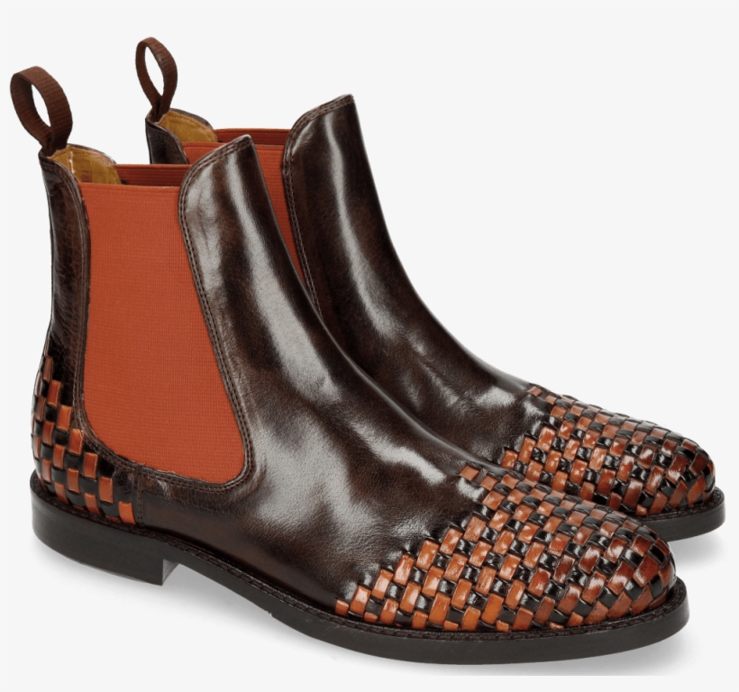 Ankle Boots Molly 10 Dark Brown Interlaced Arancio - Boot, transparent png download