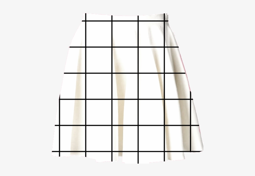 Grid Skater Skirt - Line Art, transparent png download