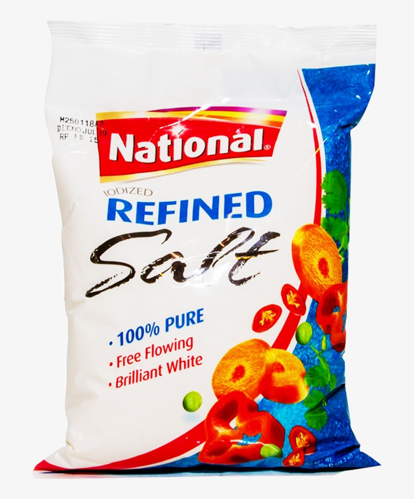 National Salt Refine Table 800 Gm, transparent png download