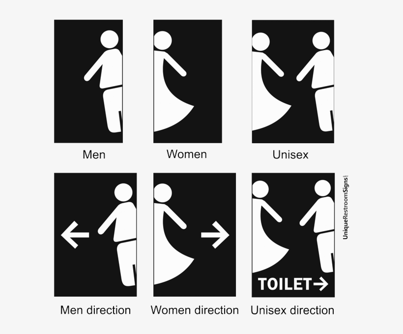 Toilet Sign Template - Graphic Design, transparent png download