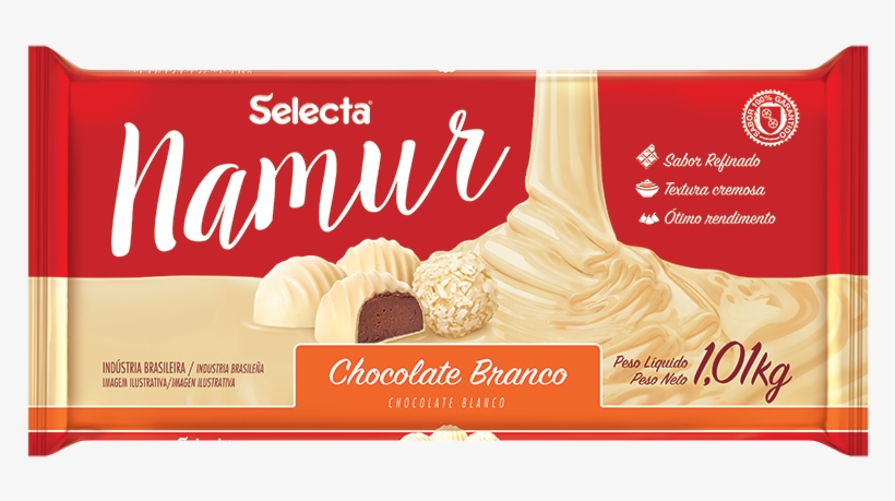 Selecta Namur - Chocolate Branco - Confectionery, transparent png download