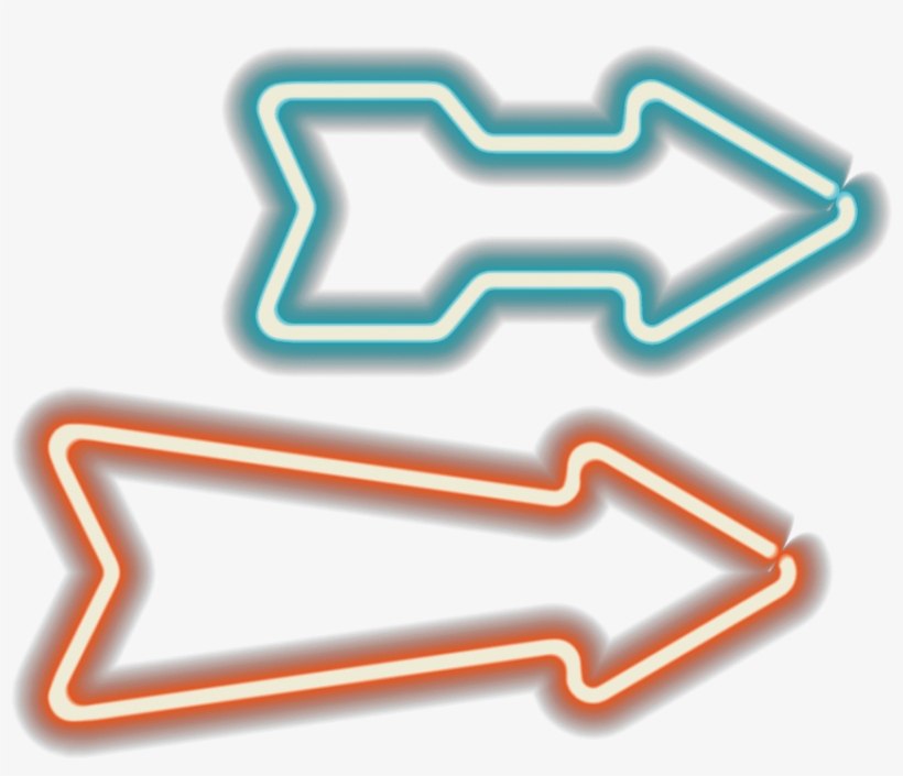 Free Png Download Neon Arrow Vector Png Images Background - Euclidean Vector, transparent png download
