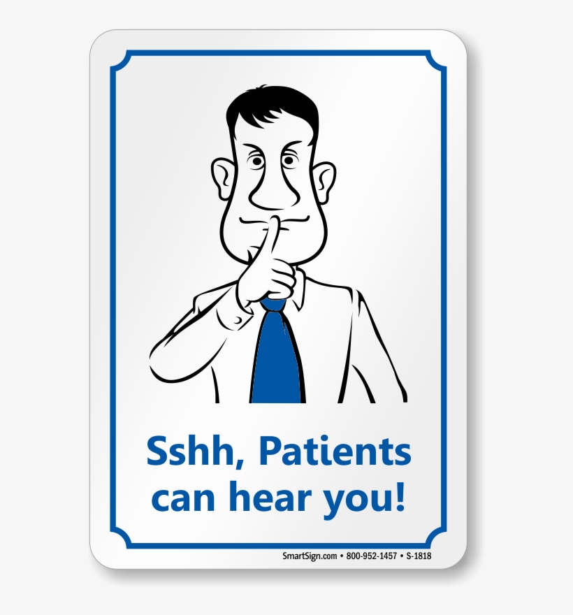 Humorous Be Quiet Sign - Cartoon, transparent png download