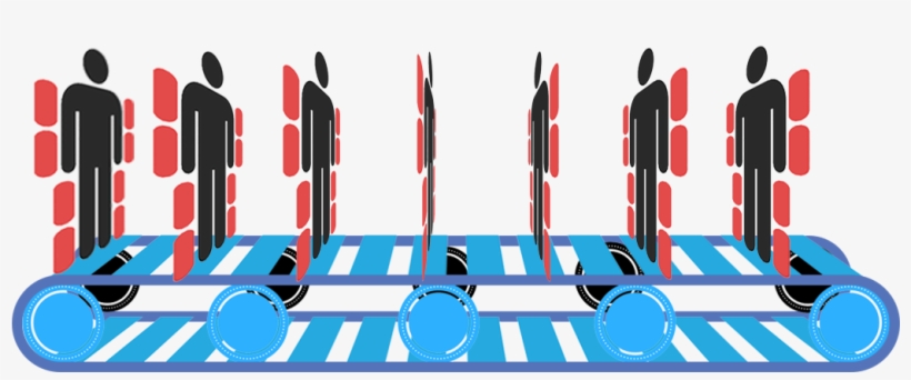 Exr Conveyor Belt Mass Production - Graphic Design, transparent png download