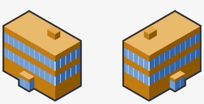 Iso City Brown - 3d Building Clip Art, transparent png download