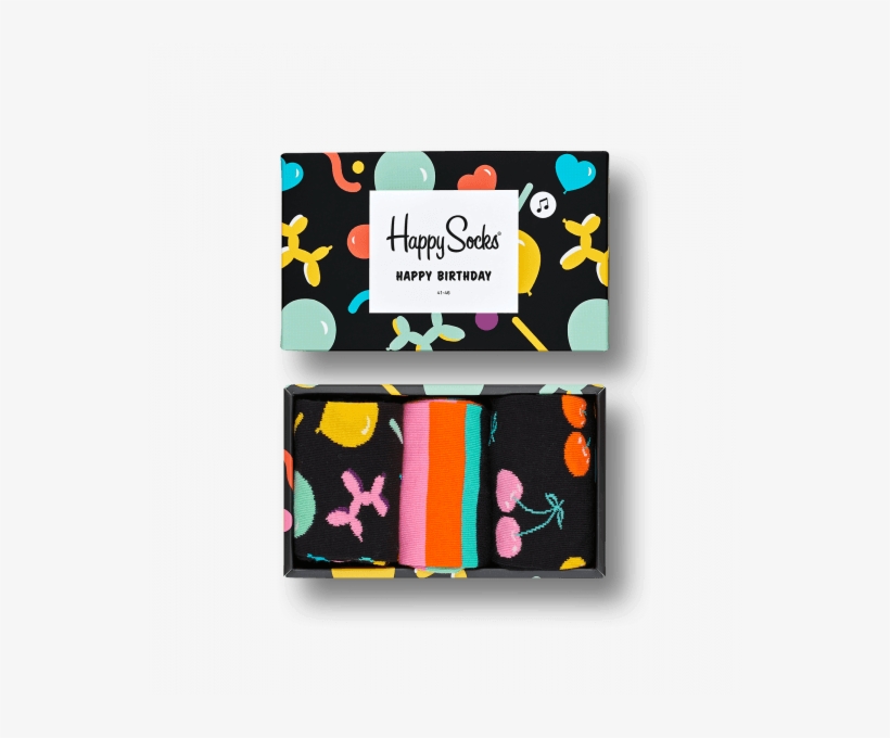 Balloon Animal Birthday Gift Box - Happy Socks, transparent png download
